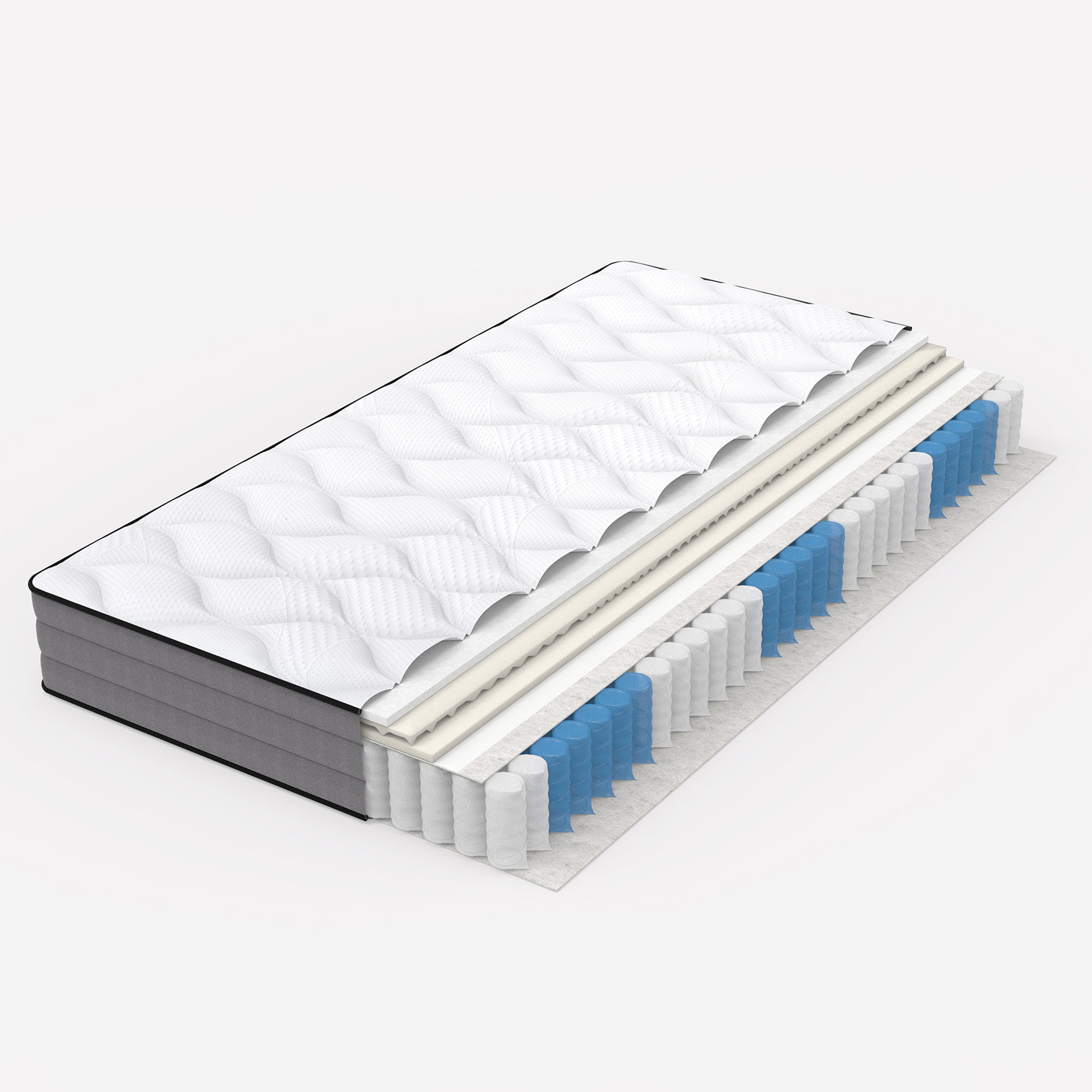 Deluxe Pocket Spring Mattress H3 20cm 1000 Springs Lyocell Cover