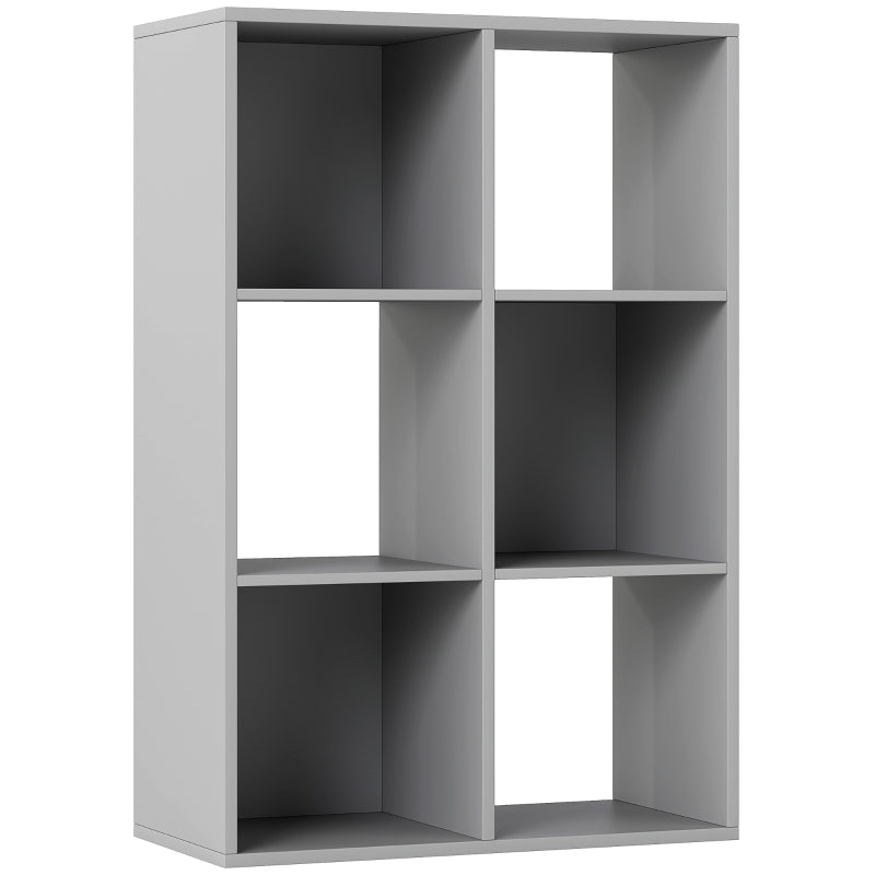 6-Cube Bookshelf Storage Unit Light Grey