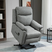 Electric Riser Recliner Chair, 70° Electric Lift-Up, Faux Leather Grey
