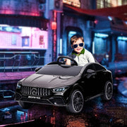 Mercedes-Benz AMG CLA 45 Licensed 12V Kids Electric Car with Remote Control, Lights & Horn - Black
