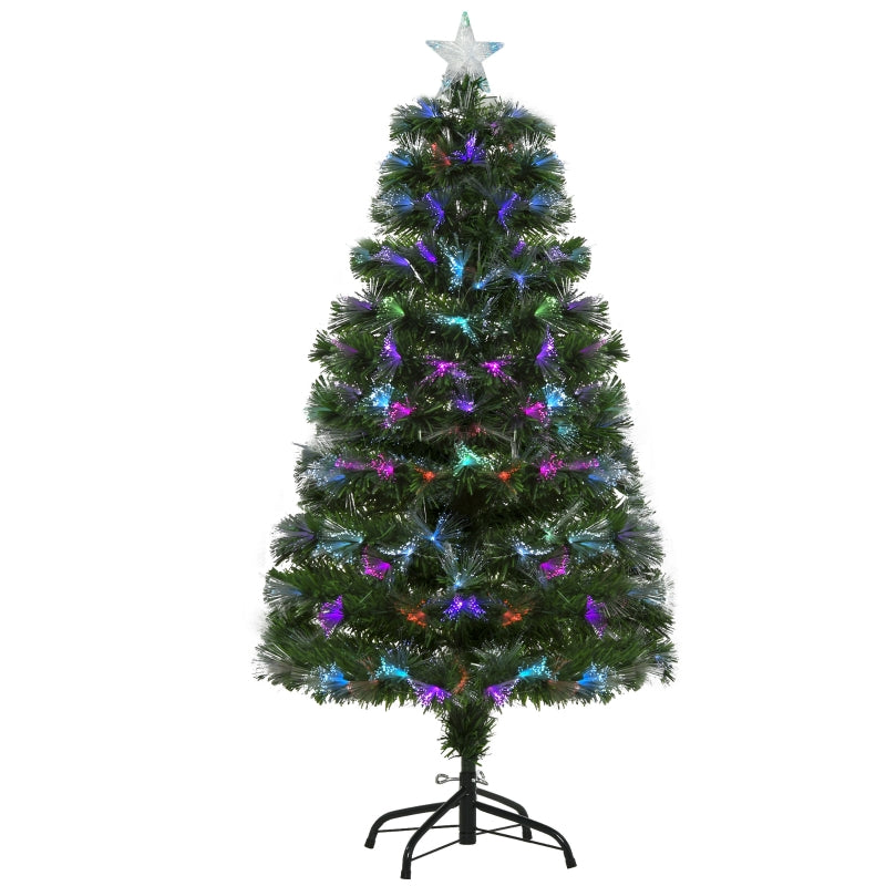 Artificial Christmas Tree, LED Lights, Star Top, Green
