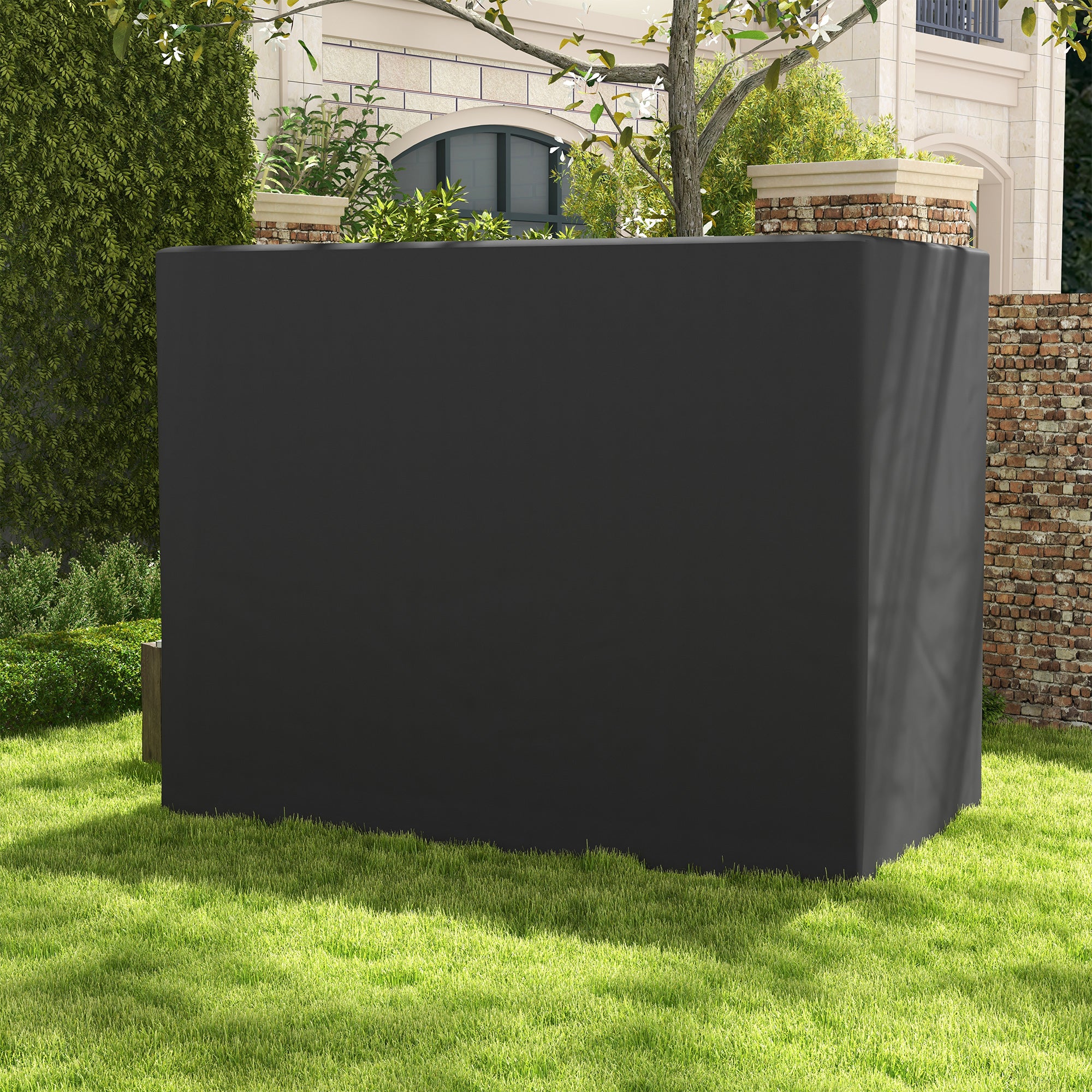 3-Seat Outdoor Garden Swing Chair Protective Cover, Water UV Resistant, Dark Grey