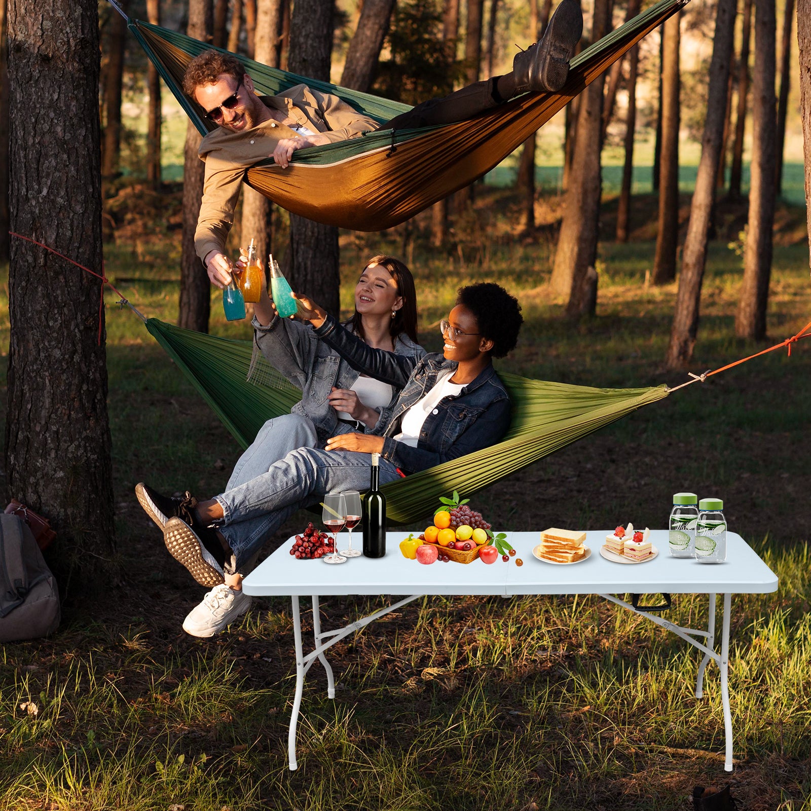 Portable Folding Table 180cm Heavy Duty (White)
