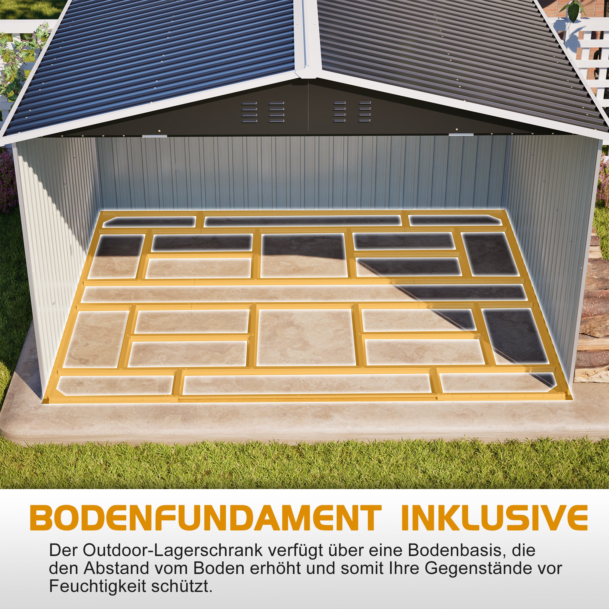 Metal Garden Shed XXXL 300x252x191 cm Pitched Roof, Anthracite