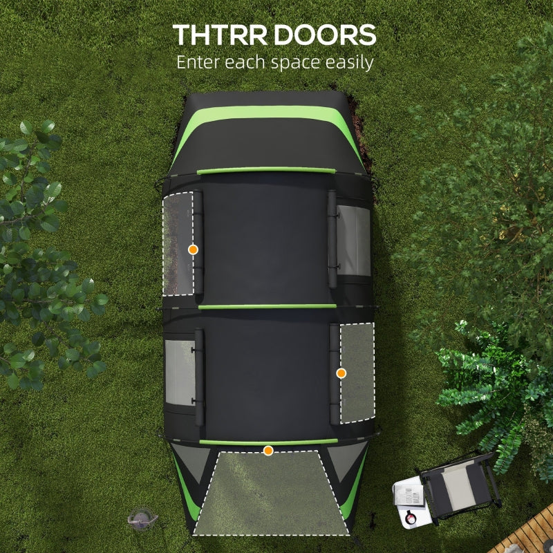 Four Man, Two Room Blackout Tent - Black