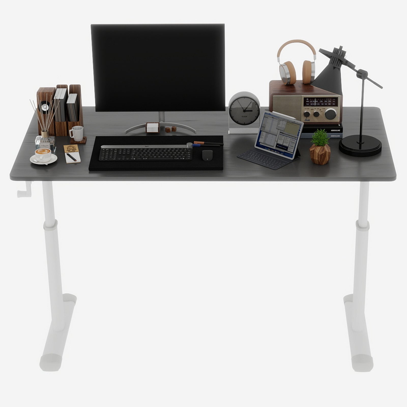 Adjustable Study Desk, Height-Adjustable Multi-Purpose Compact Home/Office Desk