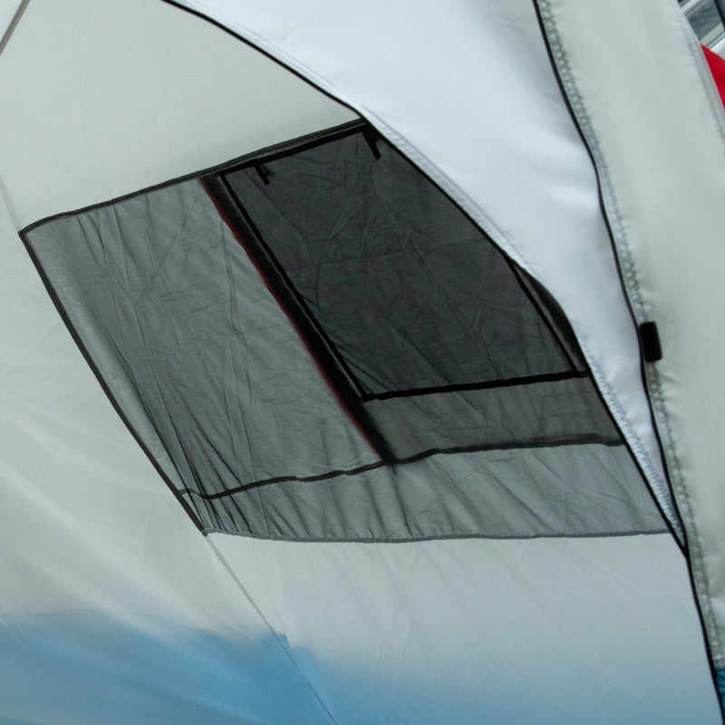 6-8 Person Tunnel Tent, Camping Tent with Bedroom & Living Room, 2000mm Water Column, Blue