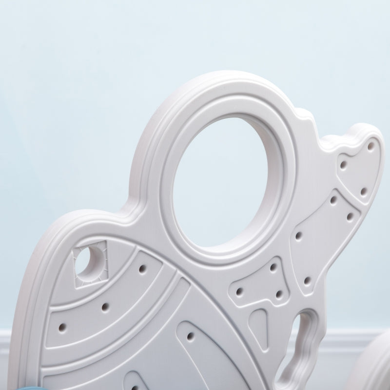 Rocket Slide for Toddlers with Sticker Set and Rocket Design, Blue