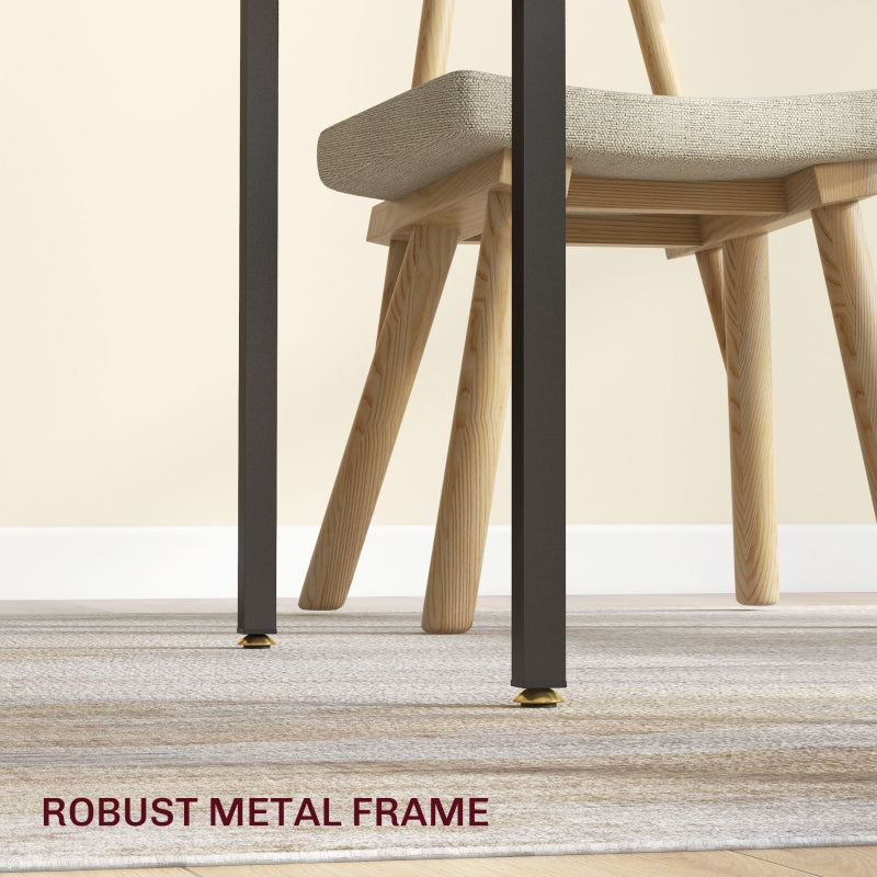 Four-Person Drop Leaf Dining Table Grey