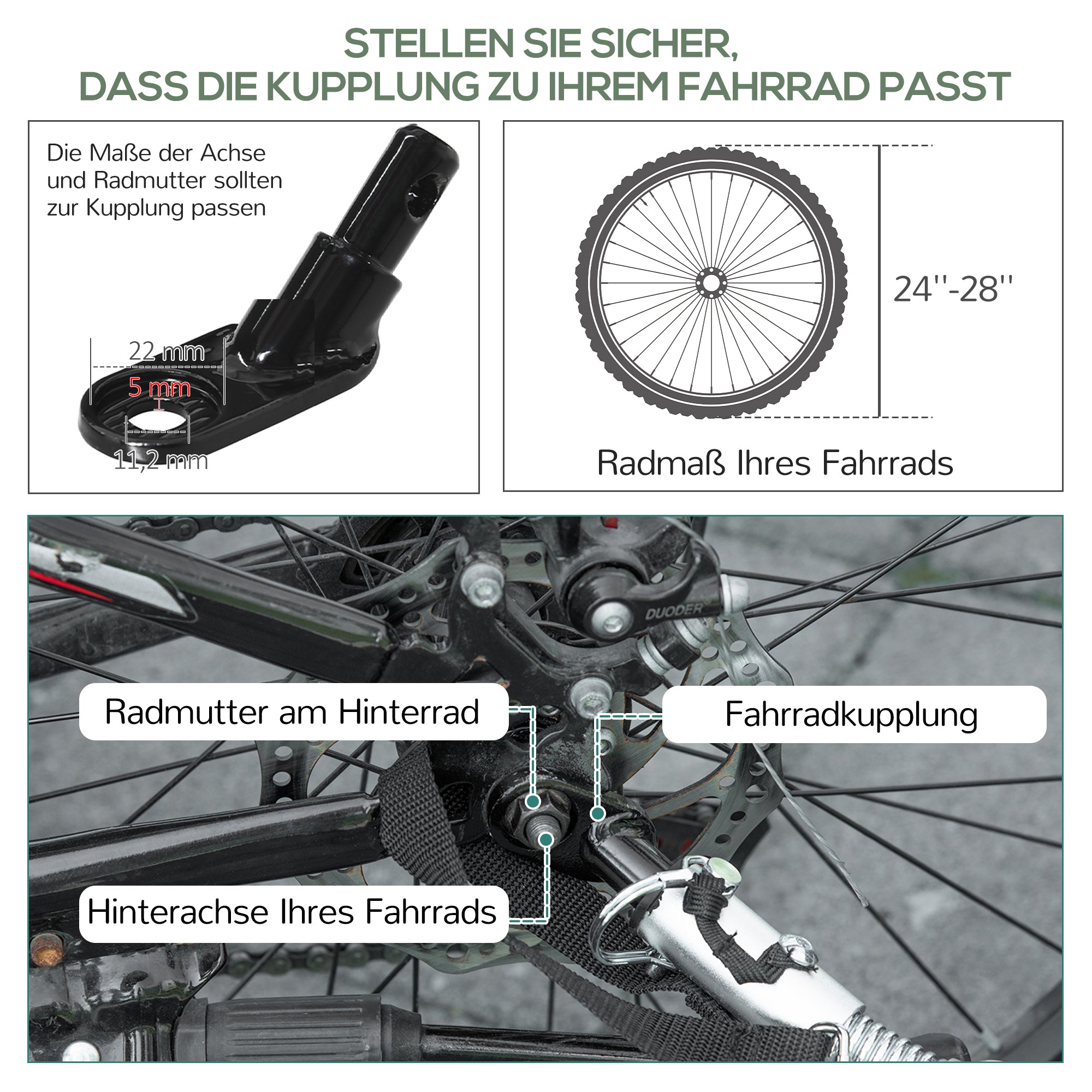 2-in-1 bicycle trailer cargo transport, 20 inch pneumatic tires, 40 kg load, 130 x 64 x 103 cm