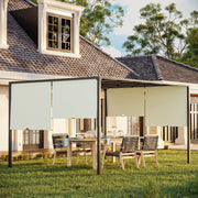 3 x 4m Outdoor Pergola, Garden Canopy Shade, Cream White