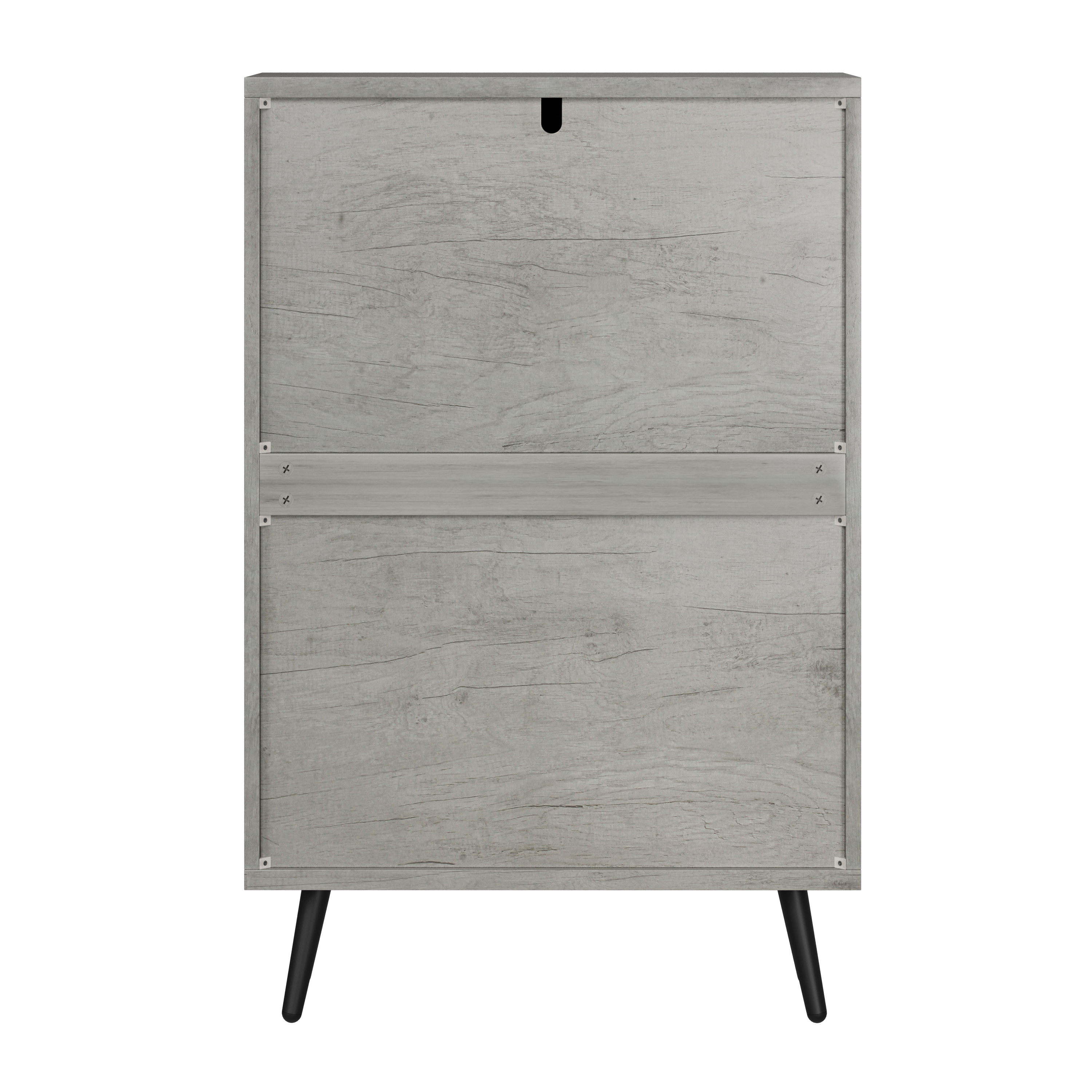 Shoe Cabinet 60cm with 2 Flip-Drawers, Grey