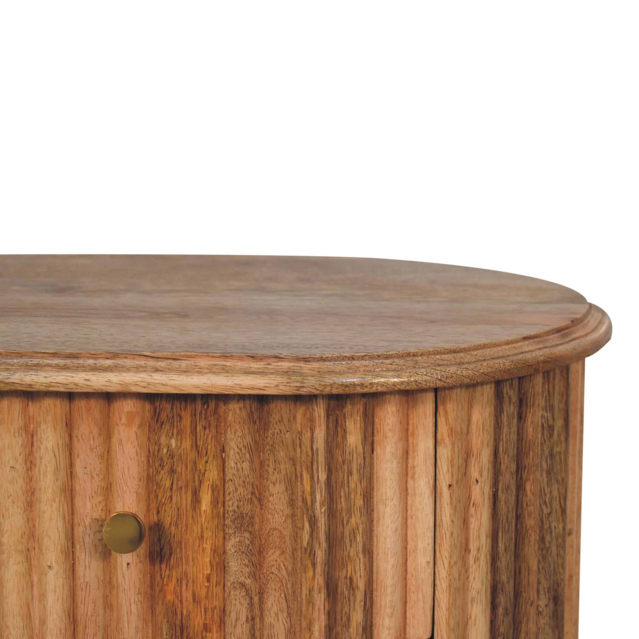 Solid Wood Soba Bedside, 2 Drawers, Brown