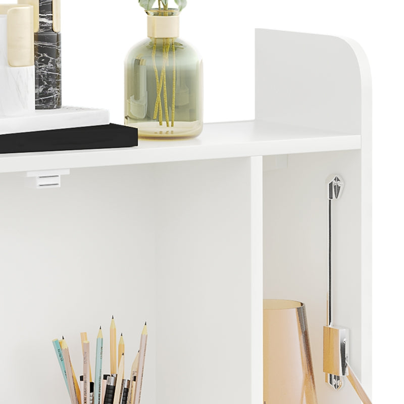 Wall Mounted Table Drop Leaf Floating Laptop Desk with Storage White