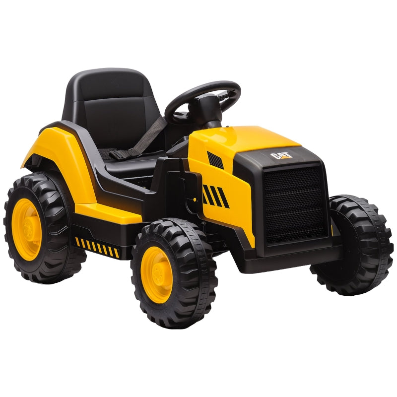 Children's Ride-On Construction Vehicle with Remote Control and Bluetooth, Yellow