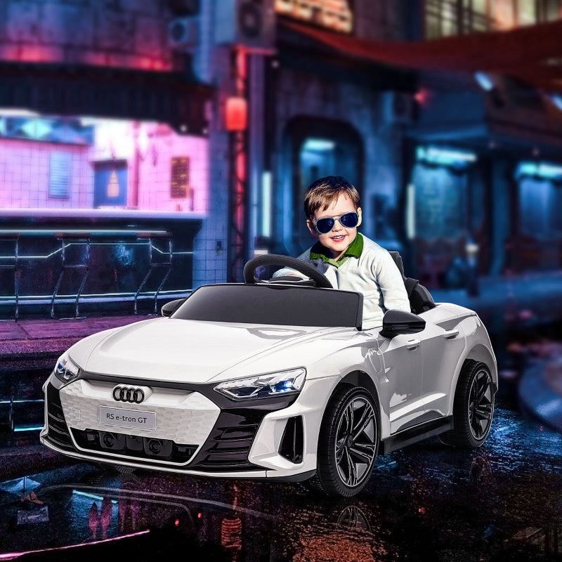Audi RS e-tron GT Children's Electric Car with Remote Control and Music, White