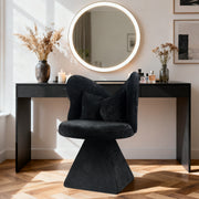 Vanity Chair Butterfly Backrest Swivel Accent Stool