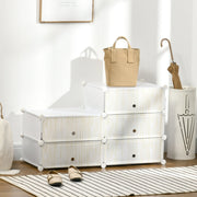 Six Cube Modular Storage Unit - White