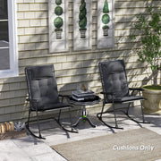 Cushions for Sun Loungers, Set of 2 Water-Repellent 50x116x5 cm, Dark Grey