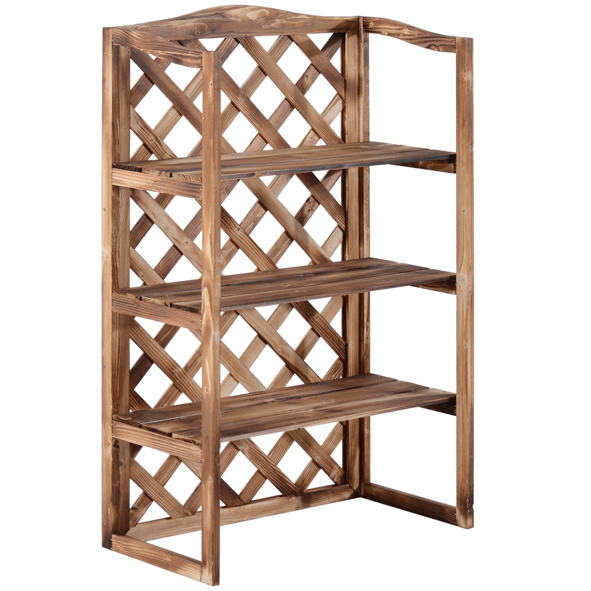 Flower Stand 3-Tier, Indoor & Outdoor, Fir Wood