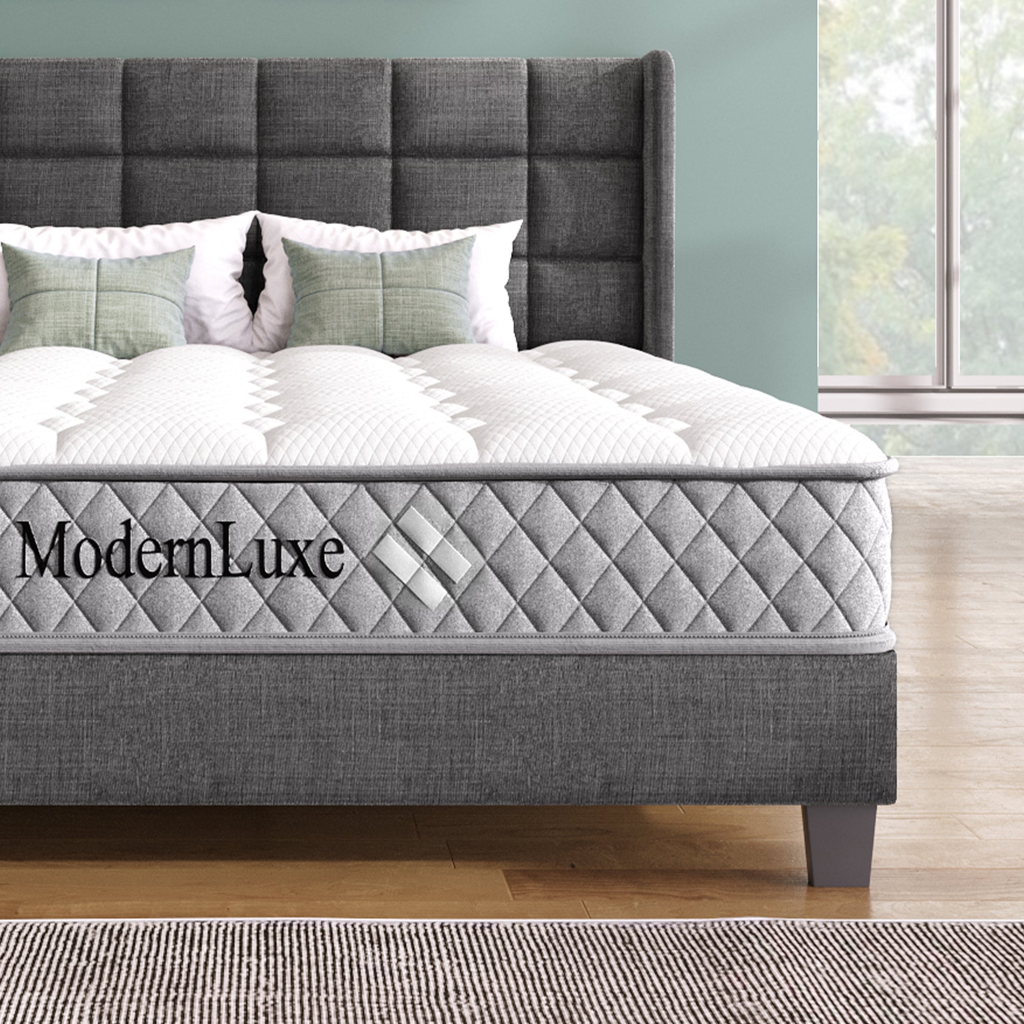 Orthopedic cold foam King mattress, 140x200 cm, 7-zone pocket spring core, H3 medium firm, 20 cm height, vacuum packed