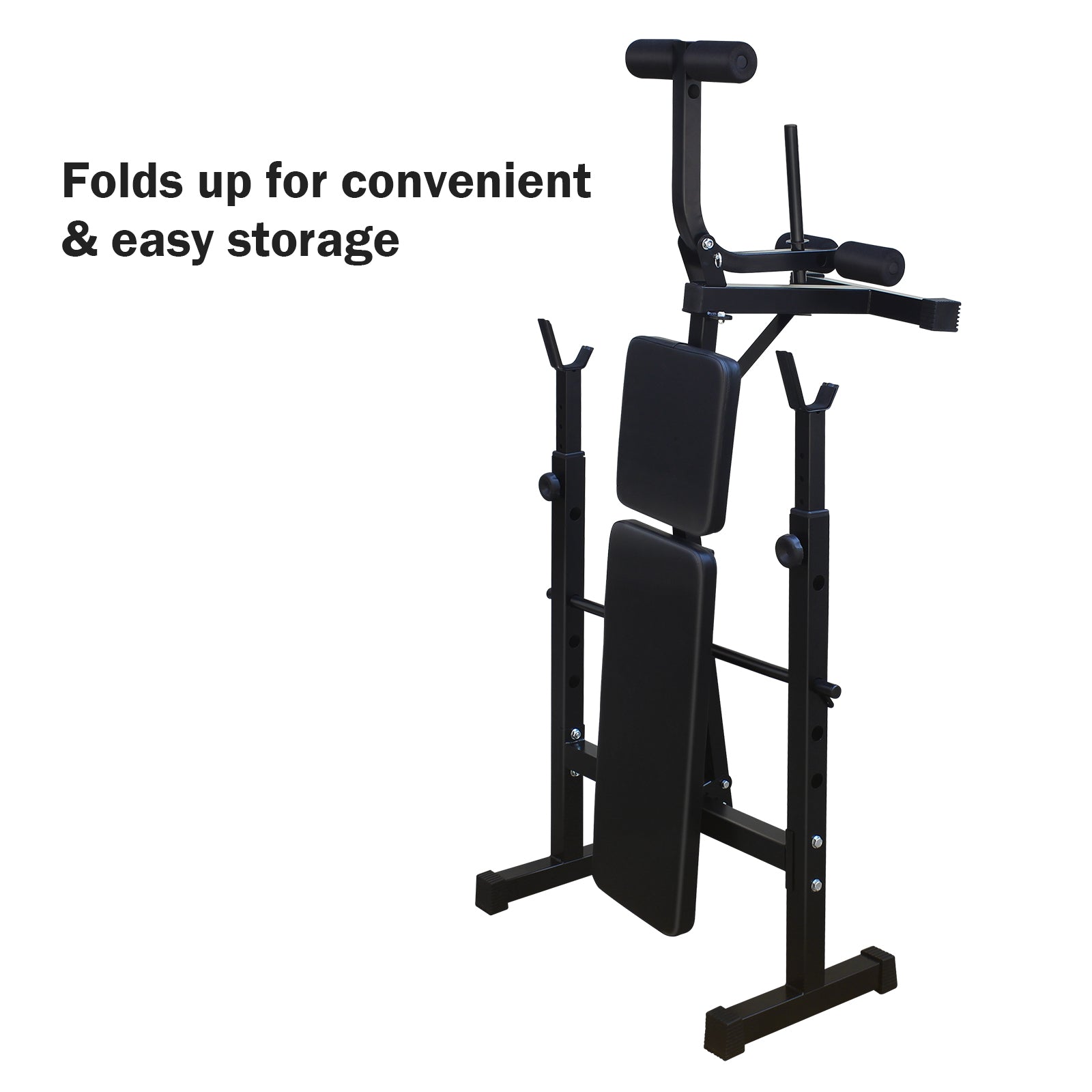 Olympic Weight Bench, Full-Body Workout with Squat Rack & Bench, Home Gym