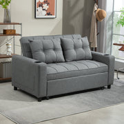 Two-Seater Pull-Out Sofa Bed - Charcoal Grey