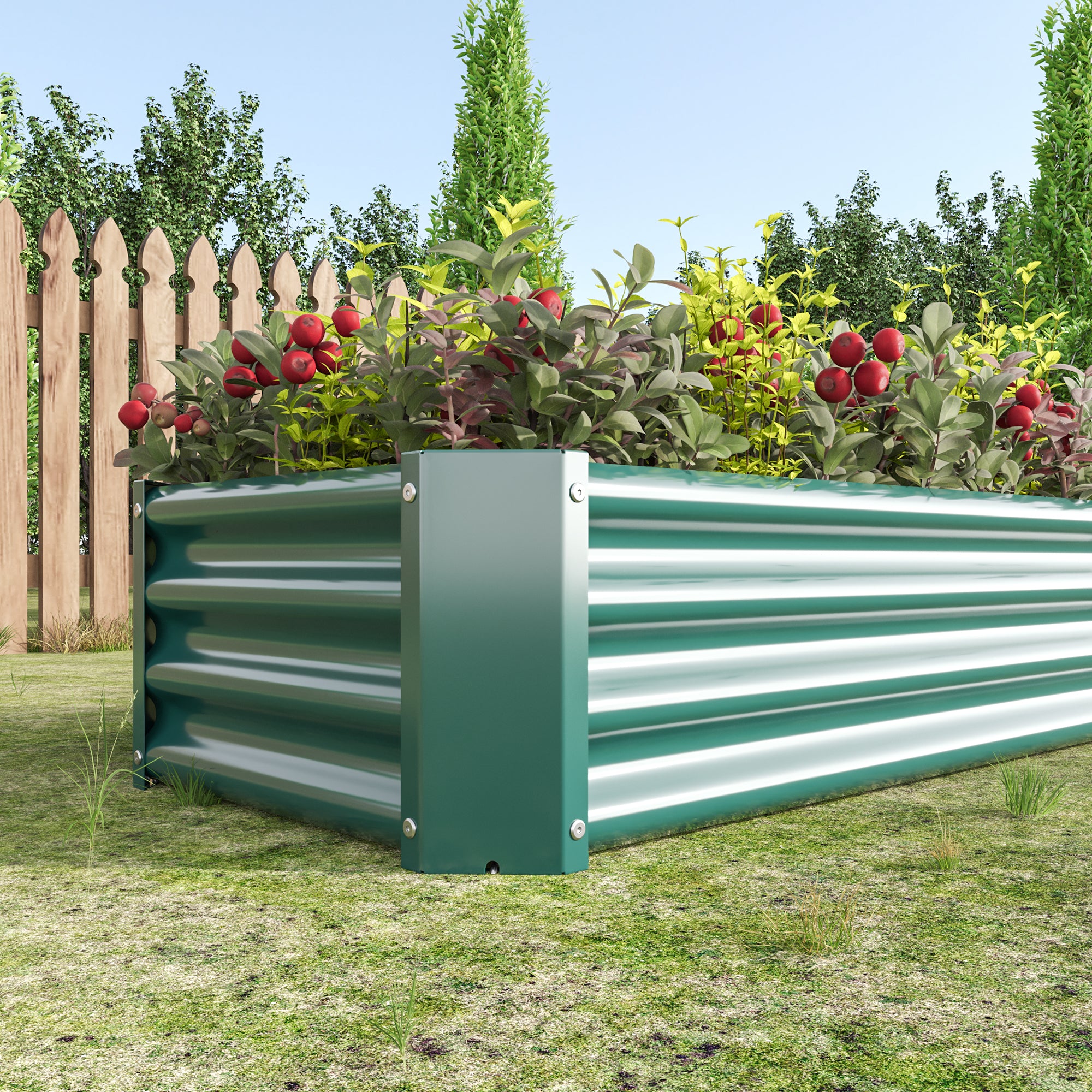 Raised Bed, Robust Metal Plant, Anthracite Steel