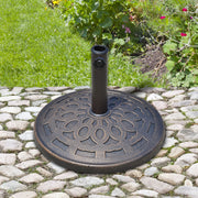 Parasol Base Round 14kg Stable Weatherproof Resin Bronze