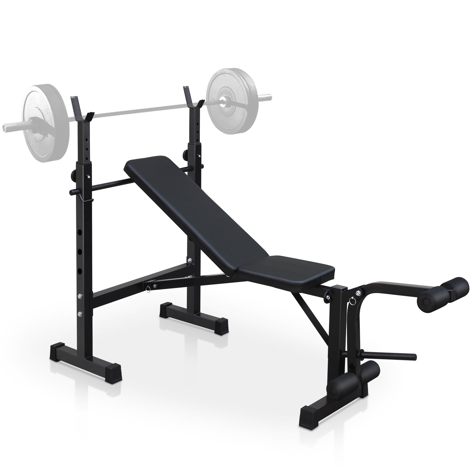 Olympic Weight Bench, Full-Body Workout with Squat Rack & Bench, Home Gym