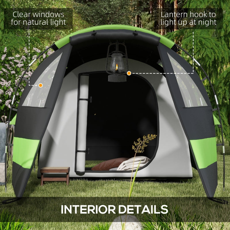 Four Man, Two Room Blackout Tent - Black