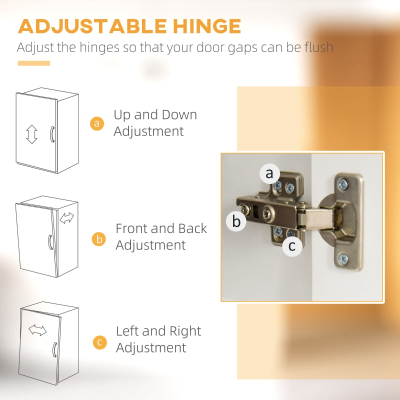 Kitchen Cupboard 183cm Tall Storage Cabinet with Drawers and Shelves White