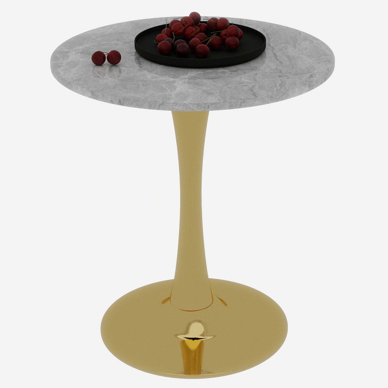 Coffee Table 27.6-inch Round Mid-Century Modern Marble