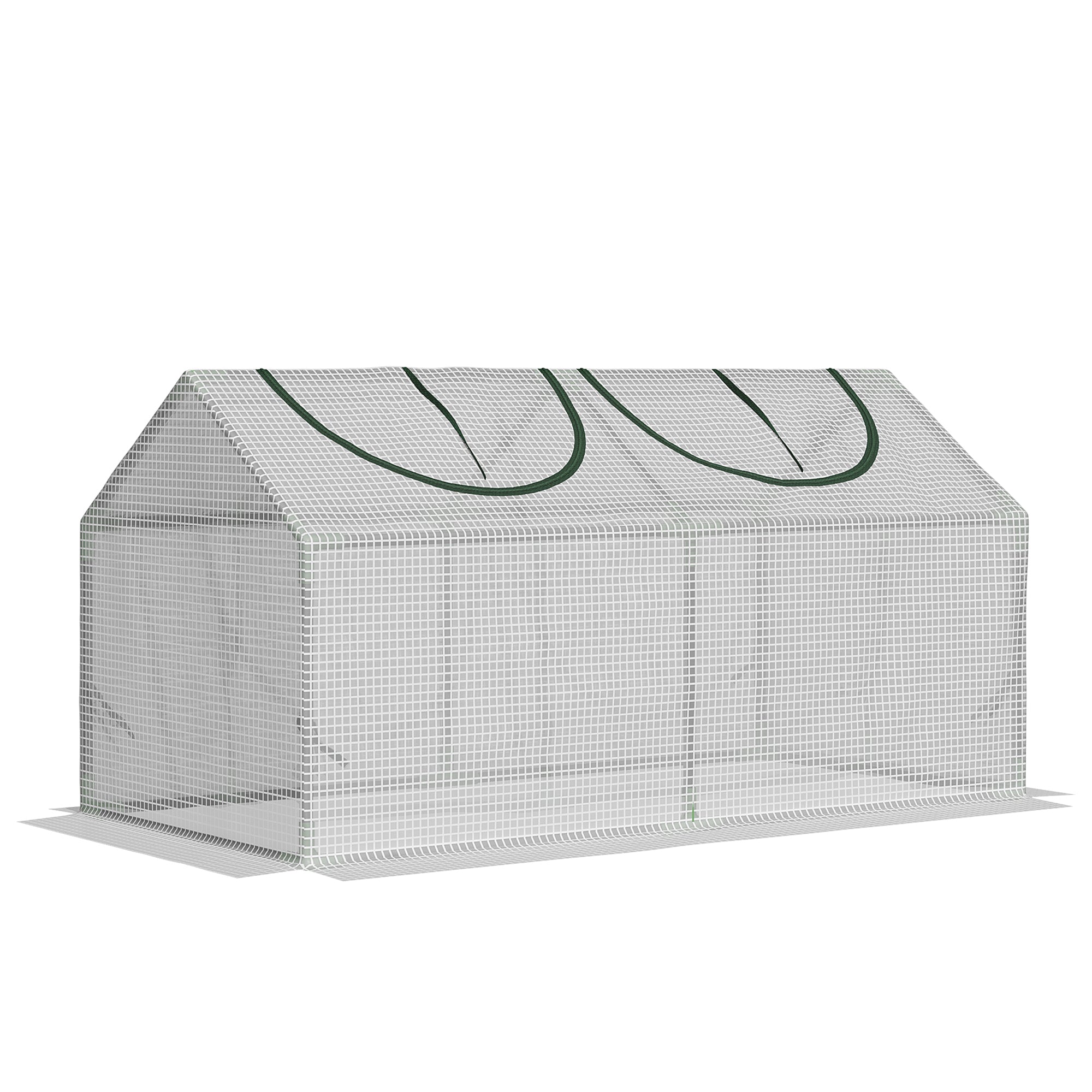 Foil Greenhouse, Window Cold Frame Tomato House 120x60x60cm, White PE