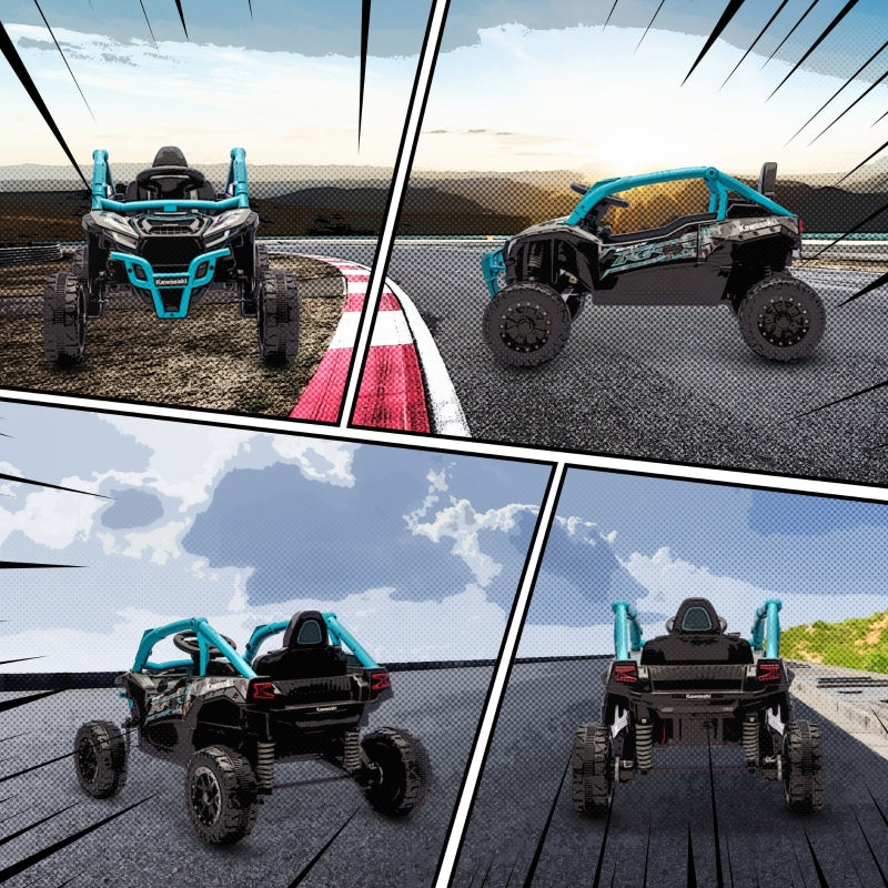 Electric Off-Road Vehicle for Children with Remote Control and LED Lights, Blue