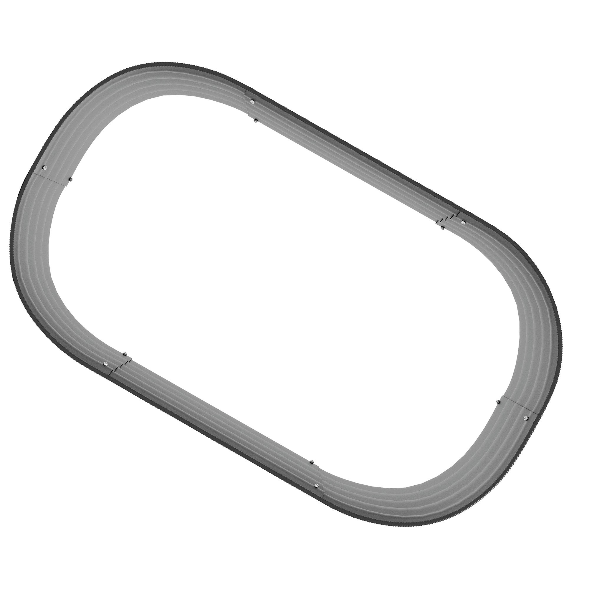 Metal Raised Garden Bed Planter Box 105x62x30cm Open Bottom Silver