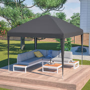 Pop-up Gazebo 3x3m Height-adjustable Folding Garden with Sandbags and Carrying Bag Black
