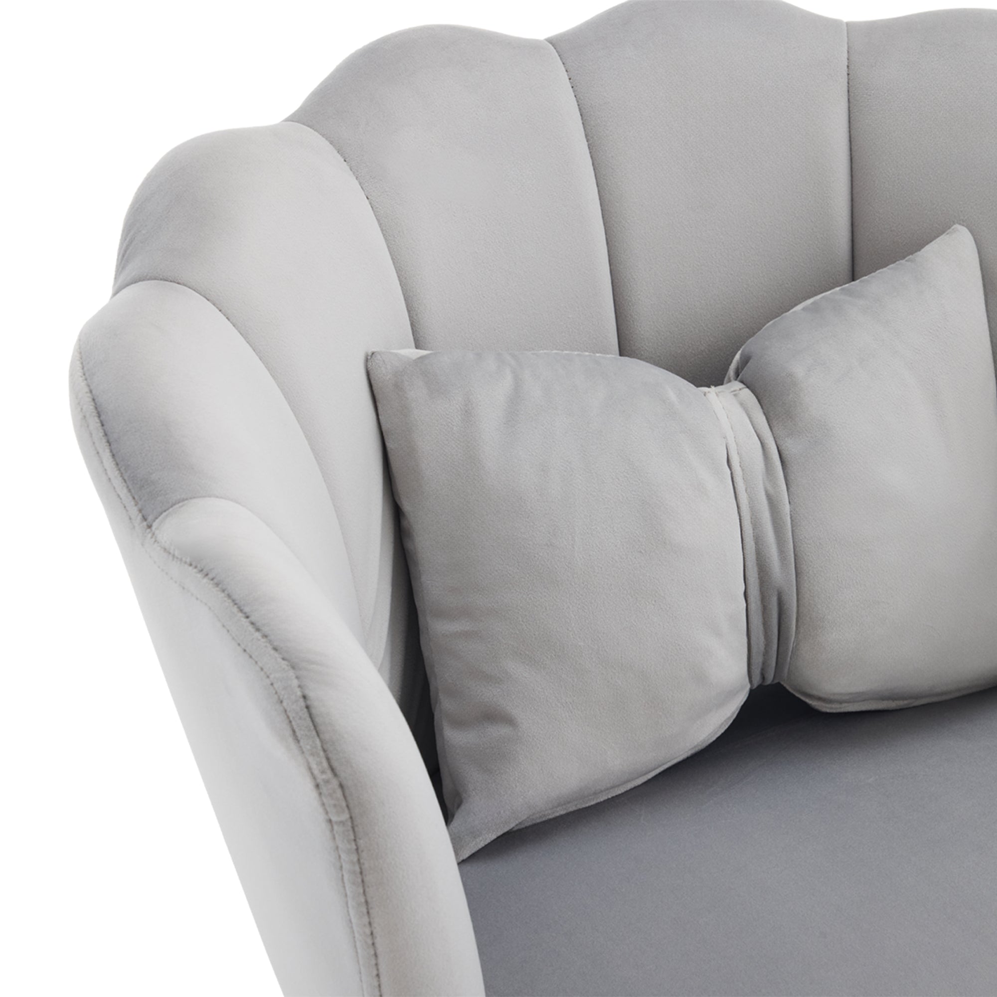 Velvet Chairs, Set of 6 Modern Upholstered with Petal Backs & Butterfly Cushions, Gold-Plated Metal Legs