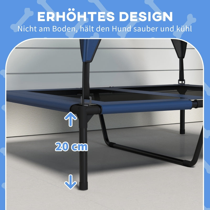 Dog Bed with Roof, Breathable, Water-Repellent, Dark Blue