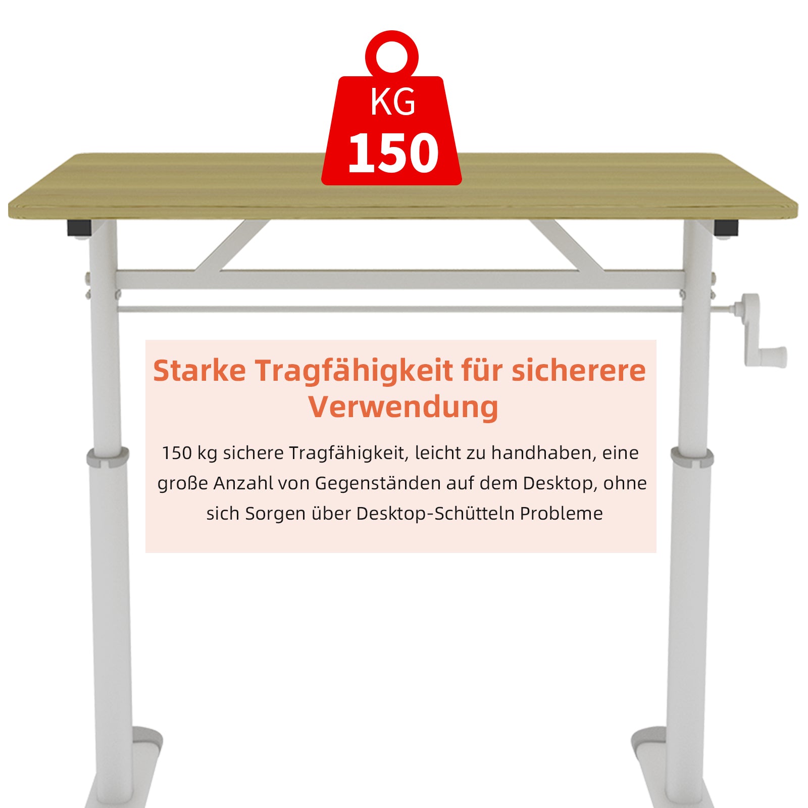Adjustable Study Desk, Height-Adjustable Multi-Purpose Home/Office, Compact Design