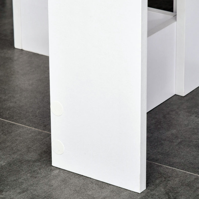 Space-saving Drop Leaf Folding Dining Table for Small Space, White