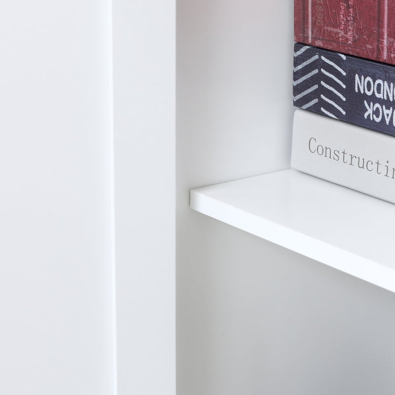 Accent Floor Storage Cabinet with Adjustable Shelves and 2 Doors, White