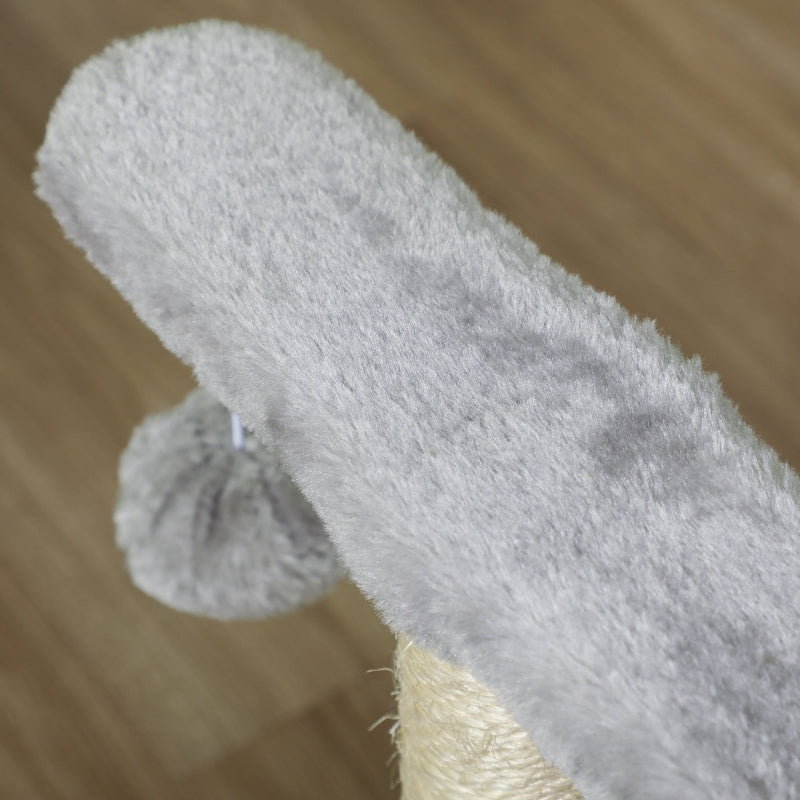 Cat Tree, Cat Tower for Kittens with Rotatable Top Bar, Sisal Scratching Post, Tunnel, Dangling Balls - Grey