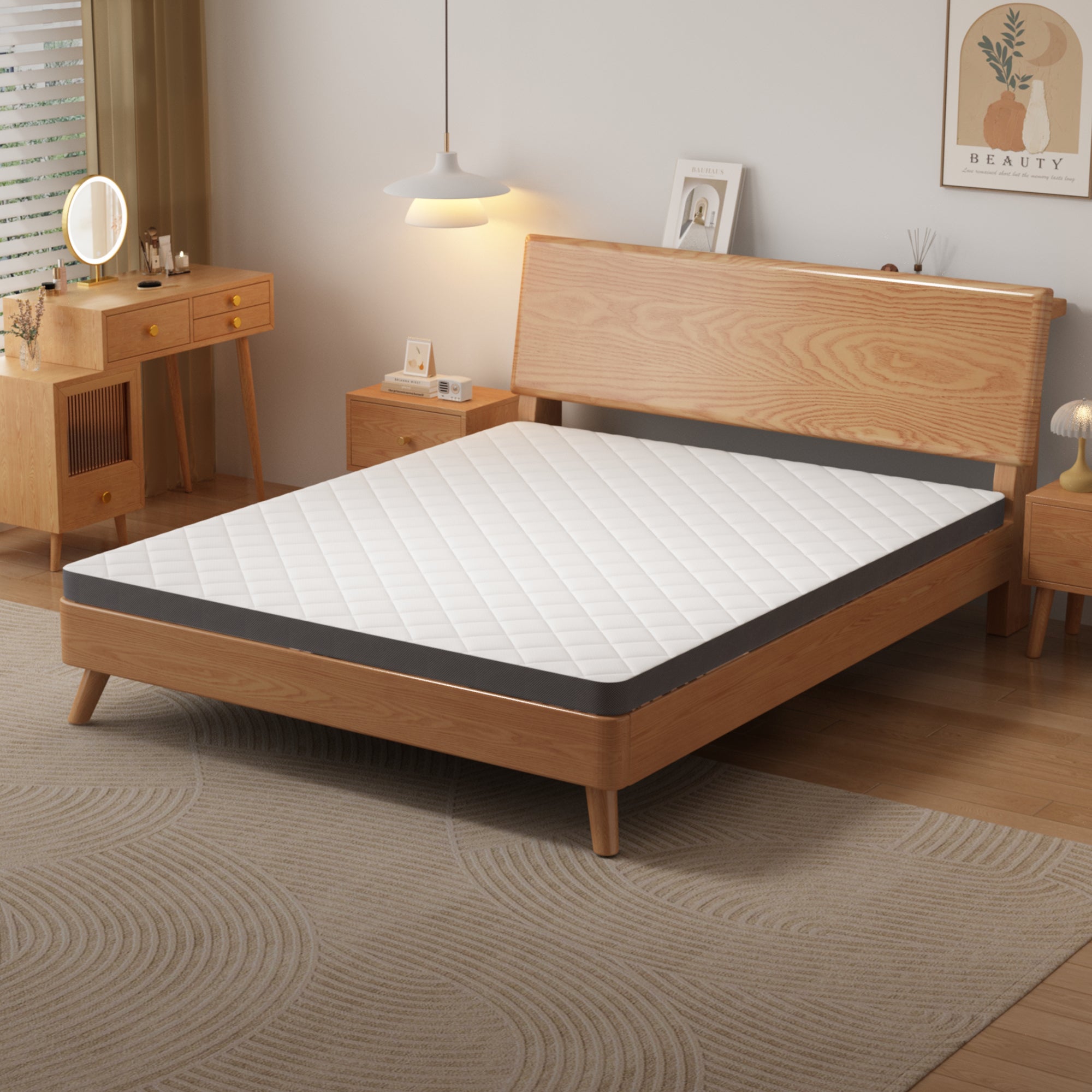 Mattress H3, Comfortable 7cm Medium Strength Seven Zone Embossed Foam