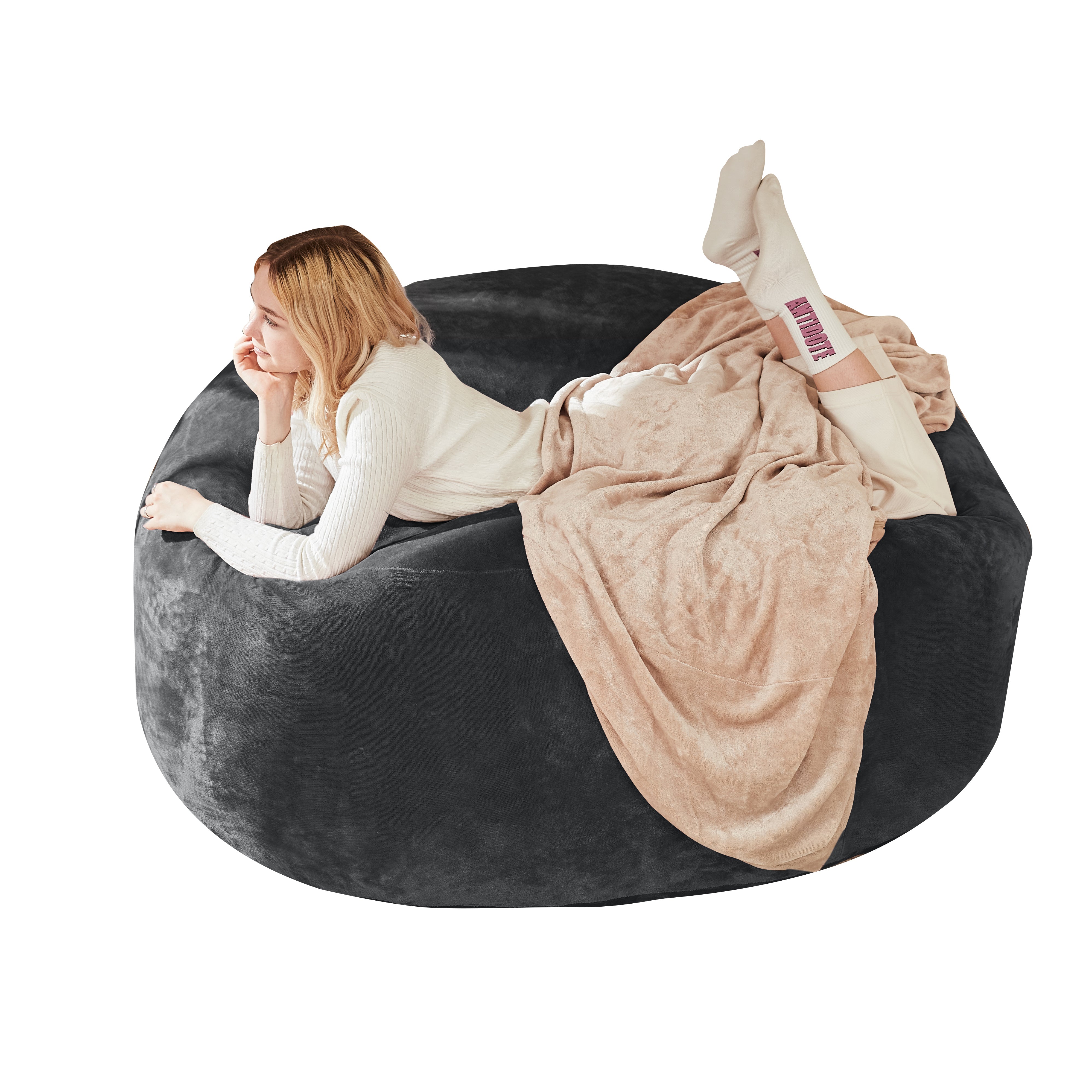6FT Bean Bag Chair Sofa for Adults, Soft and Comfortable Reading Chair