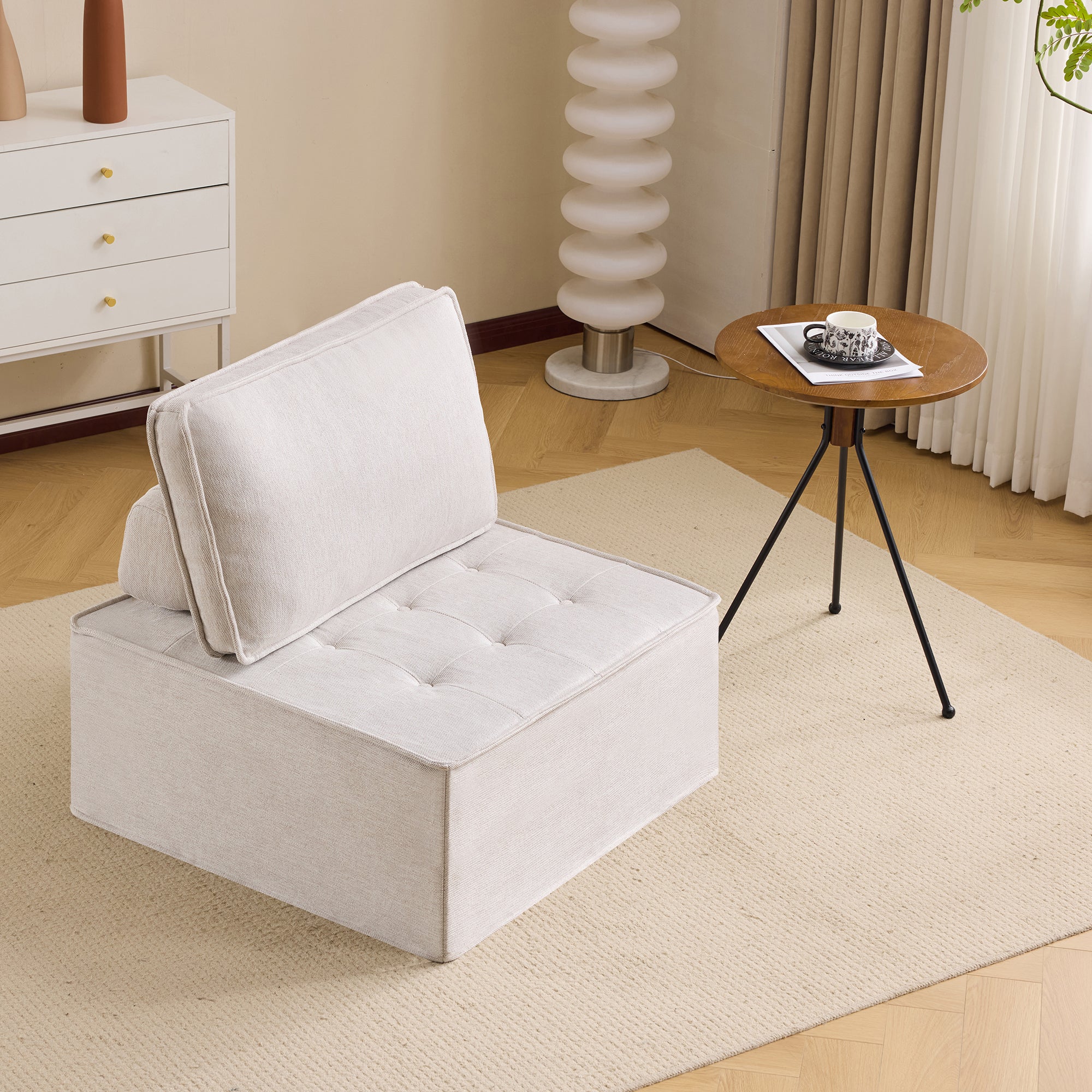 Single Sofa, Small Seating Armchair Beanbag, for Living Room, Bedroom, Guest Room or Children's Room