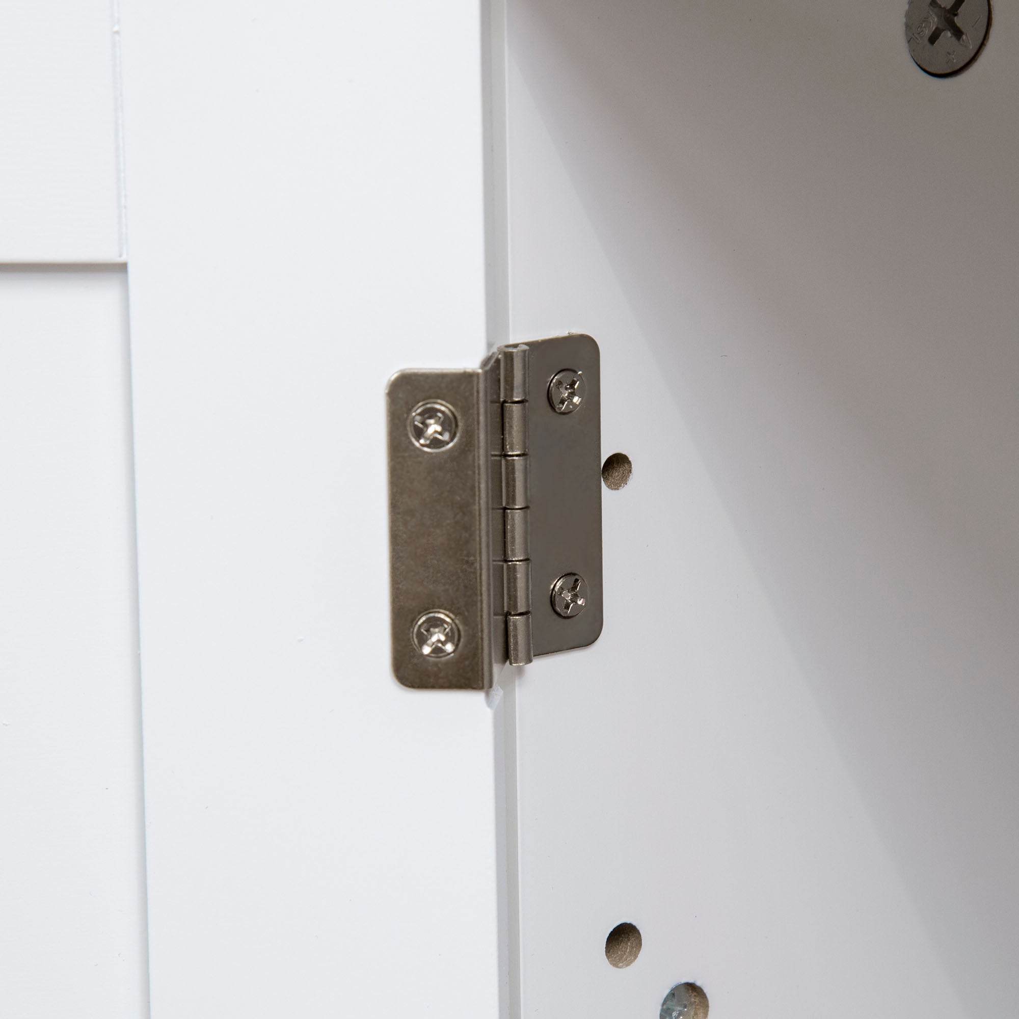 Cat Litter Box, Adjustable Divider Magnetic Doors, White