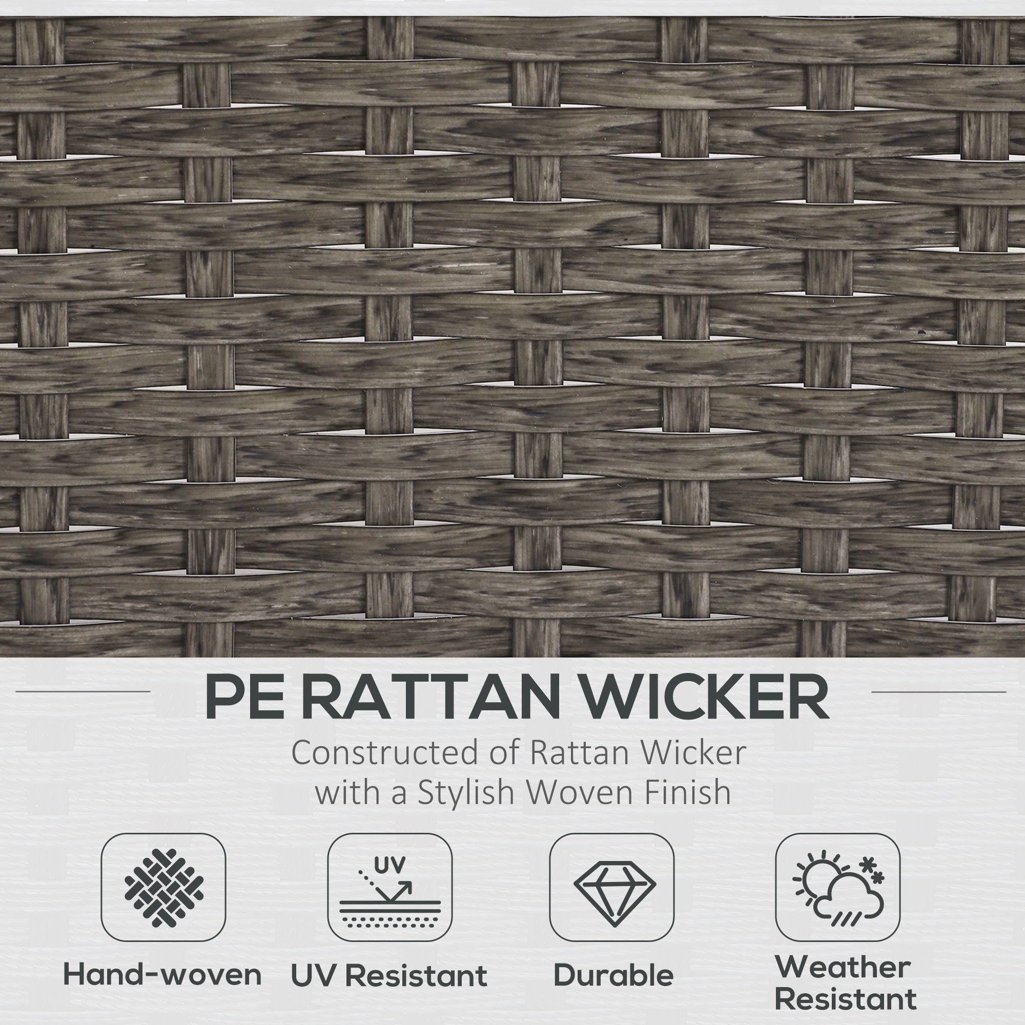 5 Pieces Garden Furniture Set Wicker Outdoor Sofa 2 Armchairs 2 Stools Glass Table Cushions Blue Rattan