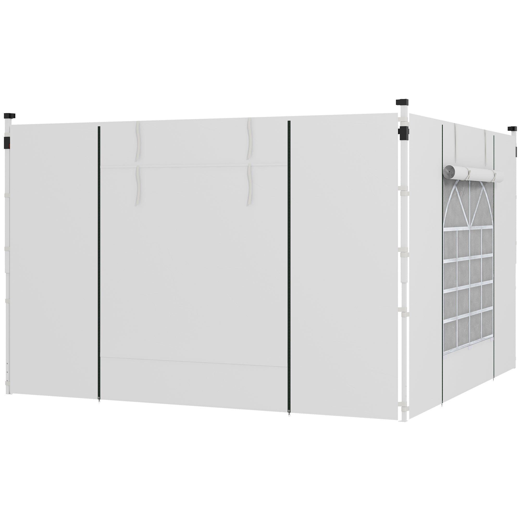 Pavilion Side Panels, Set of 2, Window & Door, Oxford, White