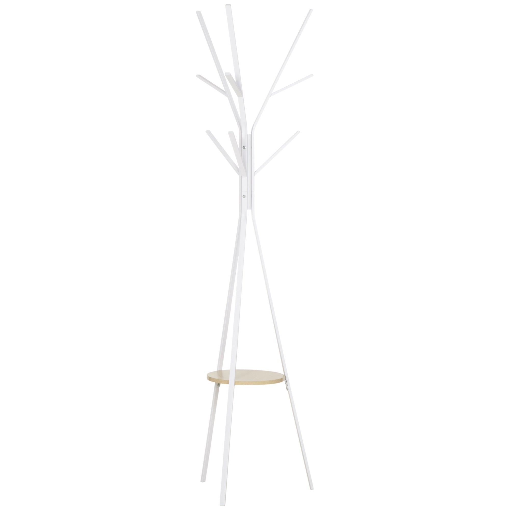 Coat Rack, Standing Hallway, Metal White